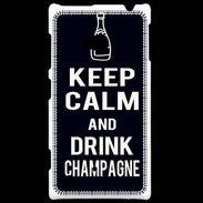 Coque Nokia Lumia 720 Keep Calm Drink champagne Noir