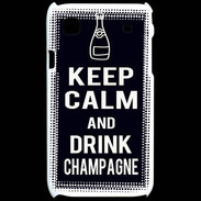 Coque Samsung Galaxy S Keep Calm Drink champagne Noir