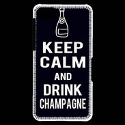 Coque Blackberry Z10 Keep Calm Drink champagne Noir