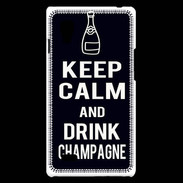 Coque LG Optimus L9 Keep Calm Drink champagne Noir