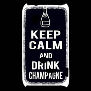 Coque Sony Xperia Typo Keep Calm Drink champagne Noir