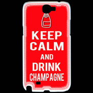 Coque Samsung Galaxy Note 2 Keep Calm Drink champagne Rouge