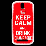 Coque HTC One SV Keep Calm Drink champagne Rouge