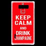 Coque LG Optimus L7 Keep Calm Drink champagne Rouge