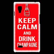 Coque LG Optimus L9 Keep Calm Drink champagne Rouge