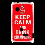 Coque Sony Xperia Typo Keep Calm Drink champagne Rouge