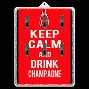 Porte clés Keep Calm Drink champagne Rouge