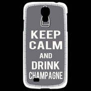 Coque Samsung Galaxy S4 Keep Calm Drink champagne Gris