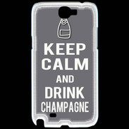 Coque Samsung Galaxy Note 2 Keep Calm Drink champagne Gris