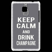 Coque LG Optimus L3 II Keep Calm Drink champagne Gris