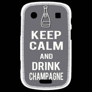 Coque Blackberry Bold 9900 Keep Calm Drink champagne Gris