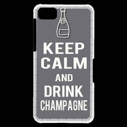 Coque Blackberry Z10 Keep Calm Drink champagne Gris