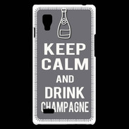 Coque LG Optimus L9 Keep Calm Drink champagne Gris