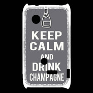 Coque Sony Xperia Typo Keep Calm Drink champagne Gris