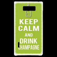 Coque LG Optimus L7 Keep Calm Drink champagne Vert pomme