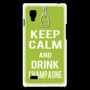 Coque LG Optimus L9 Keep Calm Drink champagne Vert pomme