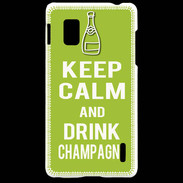 Coque LG Optimus G Keep Calm Drink champagne Vert pomme