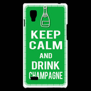 Coque LG Optimus L9 Keep Calm Drink champagne Vert