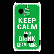 Coque Sony Xperia Typo Keep Calm Drink champagne Vert