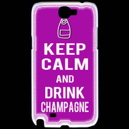 Coque Samsung Galaxy Note 2 Keep Calm Drink champagne Violet