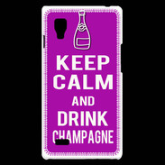 Coque LG Optimus L9 Keep Calm Drink champagne Violet