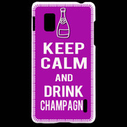 Coque LG Optimus G Keep Calm Drink champagne Violet