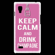 Coque LG Optimus L9 Keep Calm Drink champagne Rose