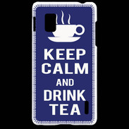 Coque LG Optimus G Keep Calm Drink Tea Bleu