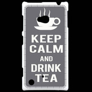 Coque Nokia Lumia 720 Keep Calm Drink Tea Gris