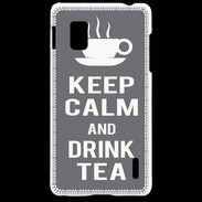 Coque LG Optimus G Keep Calm Drink Tea Gris