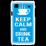 Coque Samsung Galaxy S Keep Calm Drink Tea Cyan