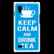 Coque LG Optimus L9 Keep Calm Drink Tea Cyan