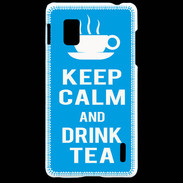 Coque LG Optimus G Keep Calm Drink Tea Cyan