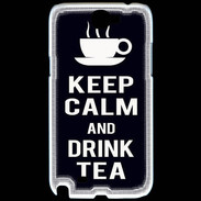 Coque Samsung Galaxy Note 2 Keep Calm Drink Tea Noir