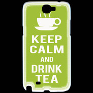 Coque Samsung Galaxy Note 2 Keep Calm Drink Tea Vert pomme