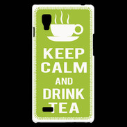 Coque LG Optimus L9 Keep Calm Drink Tea Vert pomme