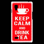 Coque LG Optimus L9 Keep Calm Drink Tea Rouge