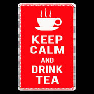 Etui carte bancaire Keep Calm Drink Tea Rouge