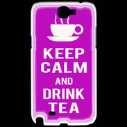 Coque Samsung Galaxy Note 2 Keep Calm Drink Tea Violet