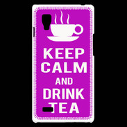 Coque LG Optimus L9 Keep Calm Drink Tea Violet