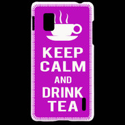 Coque LG Optimus G Keep Calm Drink Tea Violet
