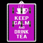 Porte clés Keep Calm Drink Tea Violet