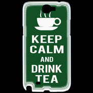 Coque Samsung Galaxy Note 2 Keep Calm Drink Tea Vert