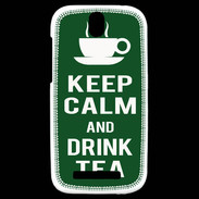 Coque HTC One SV Keep Calm Drink Tea Vert