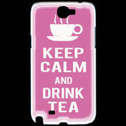 Coque Samsung Galaxy Note 2 Keep Calm Drink Tea Rose