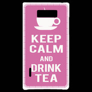 Coque LG Optimus L7 Keep Calm Drink Tea Rose