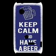 Coque Sony Xperia Typo Keep Calm Have a beer Bleu