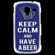 Coque Samsung Galaxy Ace 2 Keep Calm Have a beer Bleu