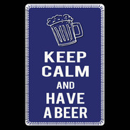 Etui carte bancaire Keep Calm Have a beer Bleu