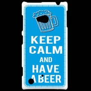 Coque Nokia Lumia 720 Keep Calm Have a beer Cyan